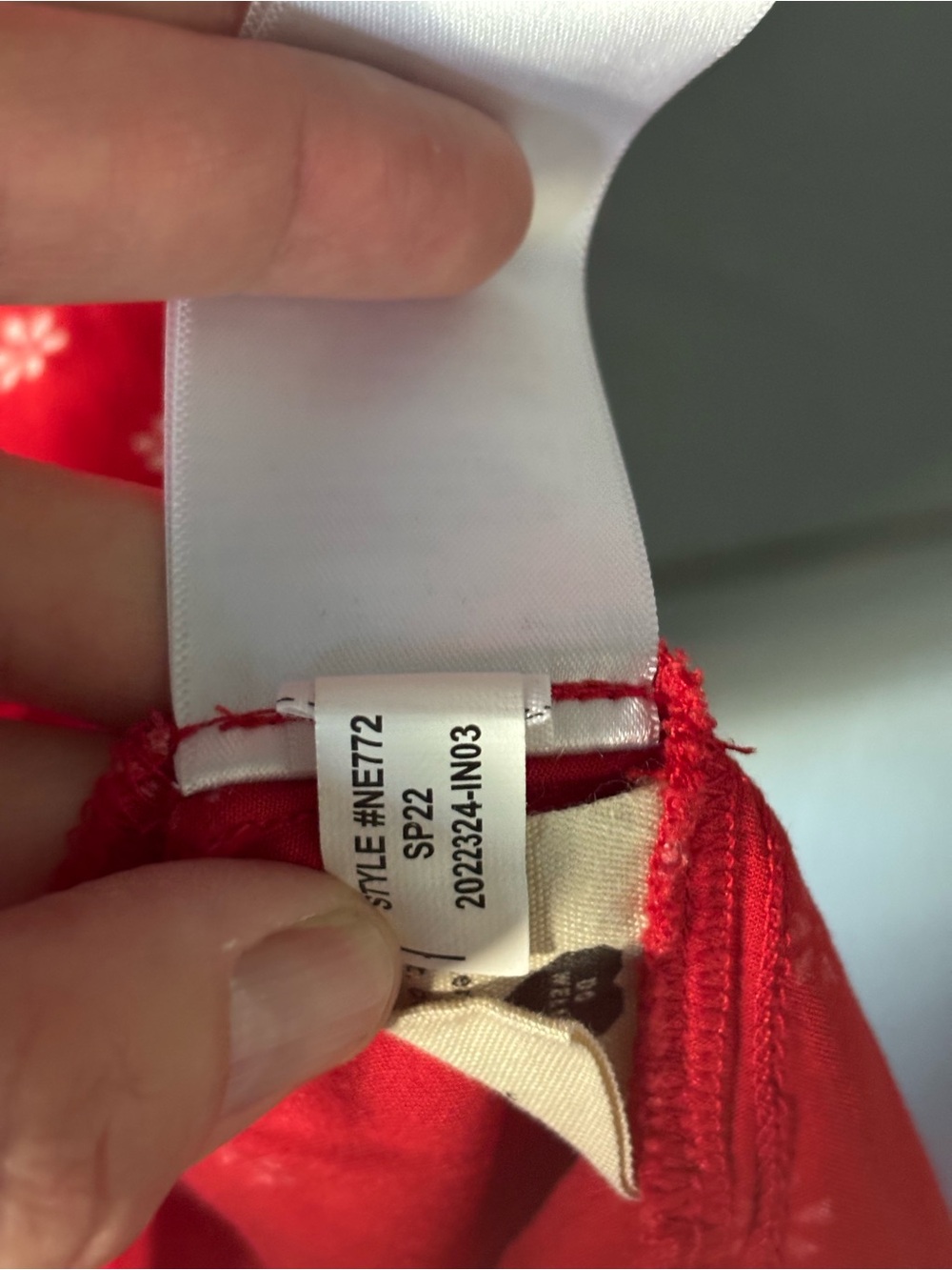 Madewell Red Floral Smocked Puff Sleeve Mini Dress Small - Picture 6 of 10